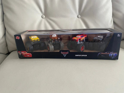 Disney Pixar Cars Off-Road Pullback Car Set – 4pcs Lightning McQueen Alloy Model Toys for Kids