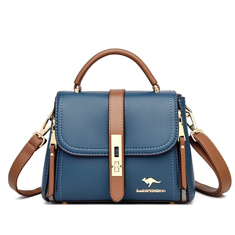 Genuine Leather Women’s Designer Handbag – Luxury Crossbody Messenger & Shoulder Tote Bag