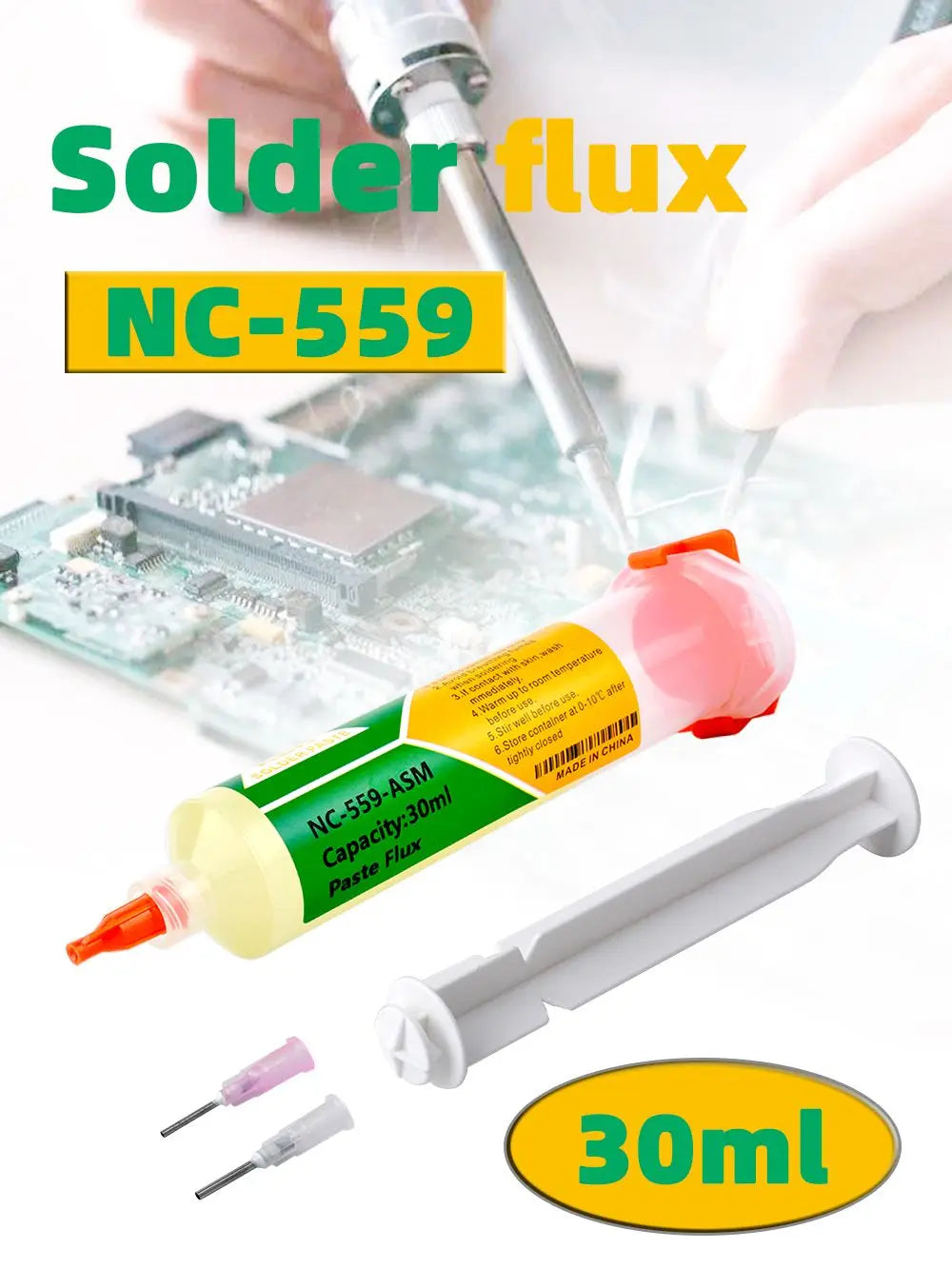 KEK 559 Flux Solder Paste 10ml — Needle Tube Rosin Agent for Soldering & Desoldering
