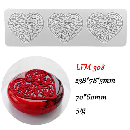 Chinoiserie Pavilion Silicone Mold — DIY Leaf, Flower & Swan Sugar Lace Pad for Chocolate & Crisp Cake Decoration