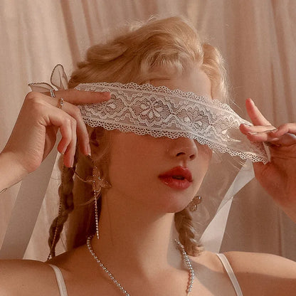 Fashion Lace Eye Mask — Hollow Out See-Through Blindfold, Adjustable Masquerade Mask for Party & Club Accessories