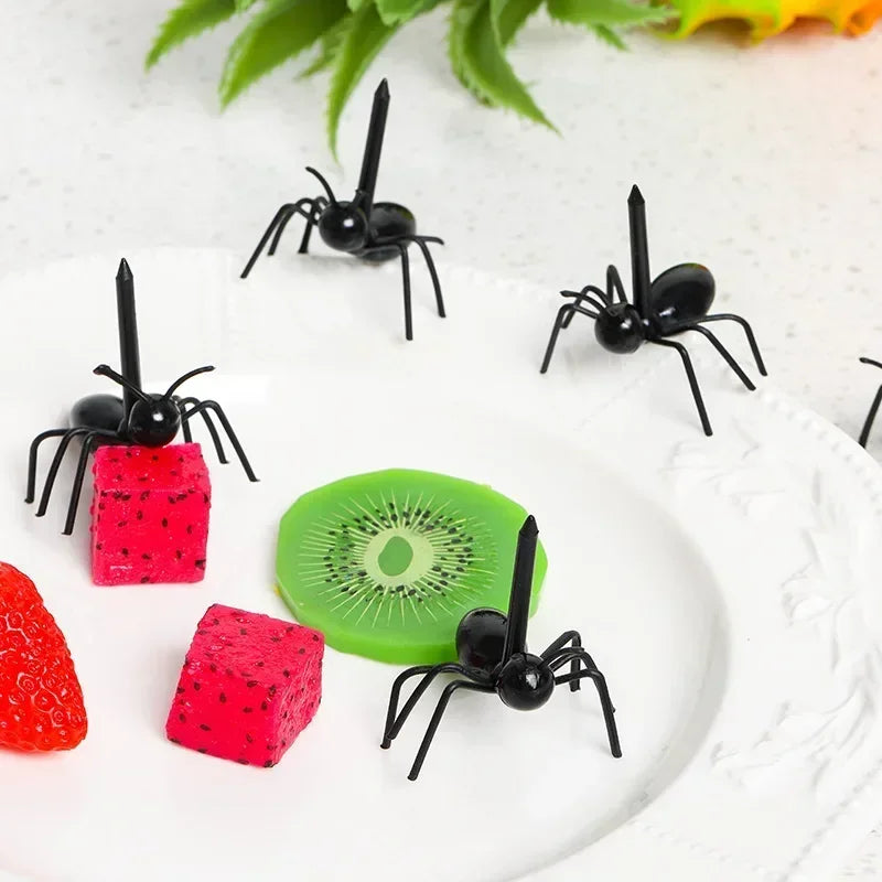 6-18PCS Ant-Shaped Food Picks - Fruit and Snack Forks for Kitchen, Party, Dinner Tableware - Cake and Dessert Decoration