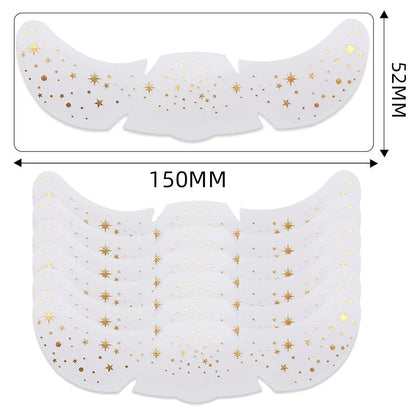 6pcs Metallic Fake Freckles Temporary Tattoos — Gold & Silver Face Stickers for Makeup and Hot Stamping