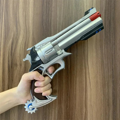 OW Gun Cosplay Meiling Zhou Frost Shock Prop – PU Rubber Weapon Model, Safe Halloween Costume Accessory