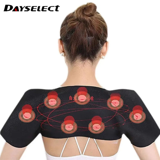 Self-Heating Shoulder Support Pads – Magnetic Heat Therapy Wrap for Pain Relief, Moxibustion-Style Heating Tape for Men & Women