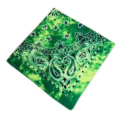 Unisex Cotton Bandana – Paisley Cowboy & Biker Headband, Wrist Wrap & Hair Scarf for Men & Women