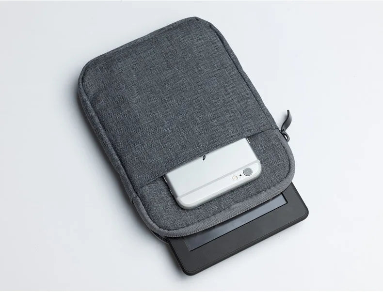 Soft Protective E-Book Sleeve Bag — 6" Case for Kindle Paperwhite 1/2/3/4 & Kobo Clara HD
