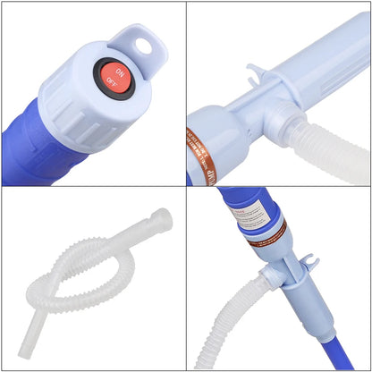 1pc Electric Oil Pump Siphon - Handheld Battery Operated Liquid Transfer Pump for Water, Gas, Petrol Fuel - Portable Car Tools