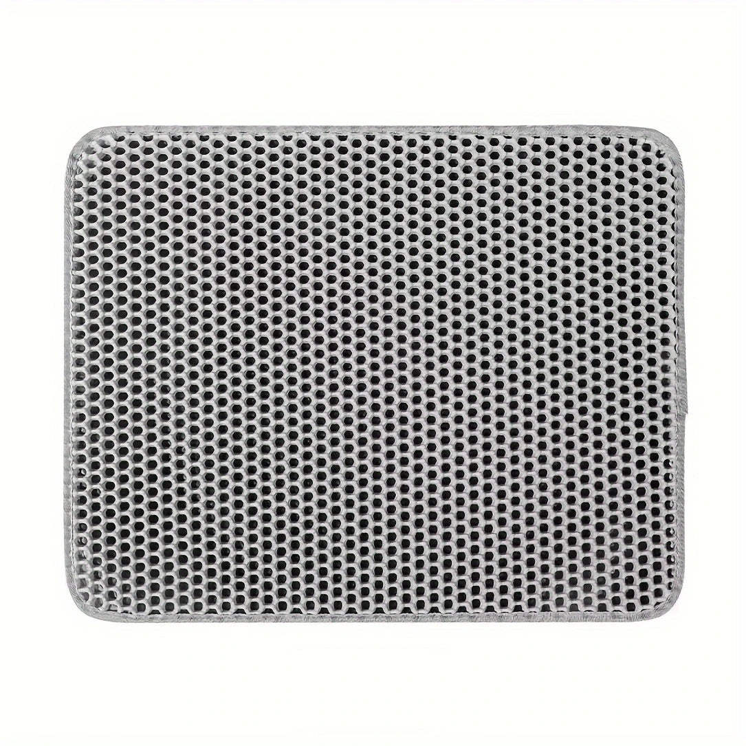 Large Cat Litter Mat – Honeycomb Double-Layer, Waterproof, Easy-Clean, Scatter Control, Stay-Clean Design