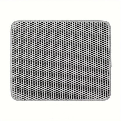Large Cat Litter Mat – Honeycomb Double-Layer, Waterproof, Easy-Clean, Scatter Control, Stay-Clean Design