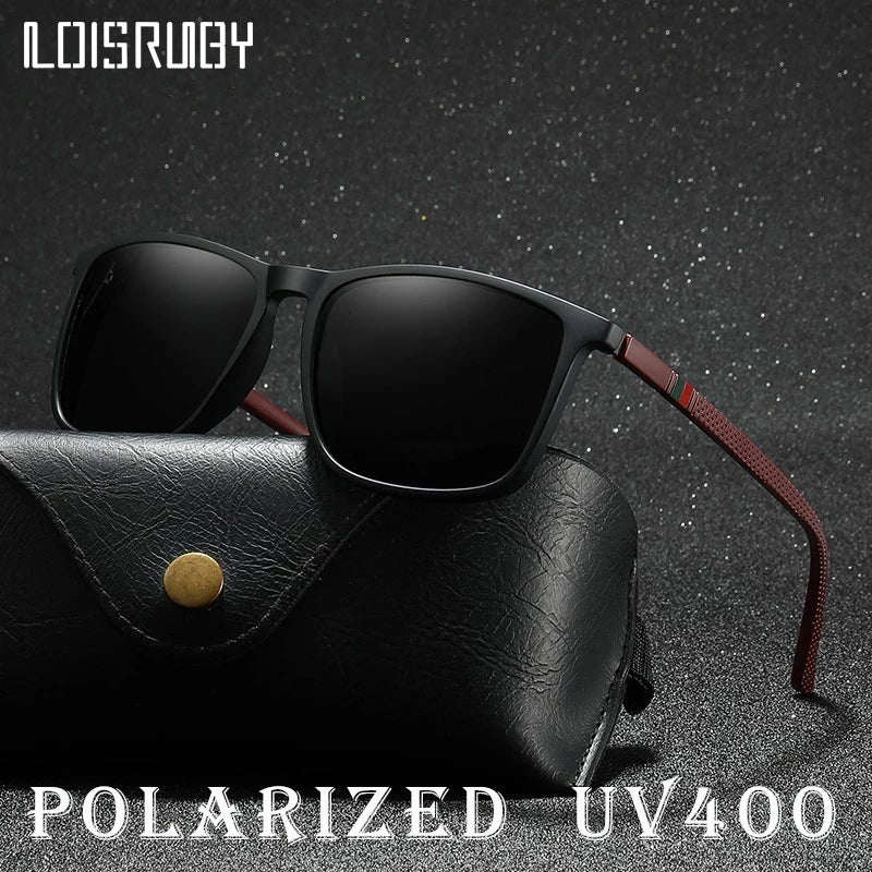 Luxury Square Vintage Polarized Sunglasses for Men & Women – UV400 Cycling, Driving, Fishing Eyewear