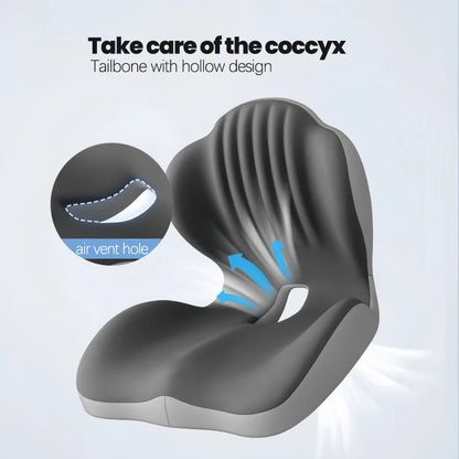 Memory Foam Truck Seat Cushion – L-Shaped Ergonomic Design with Lumbar Support Pillow for Drivers