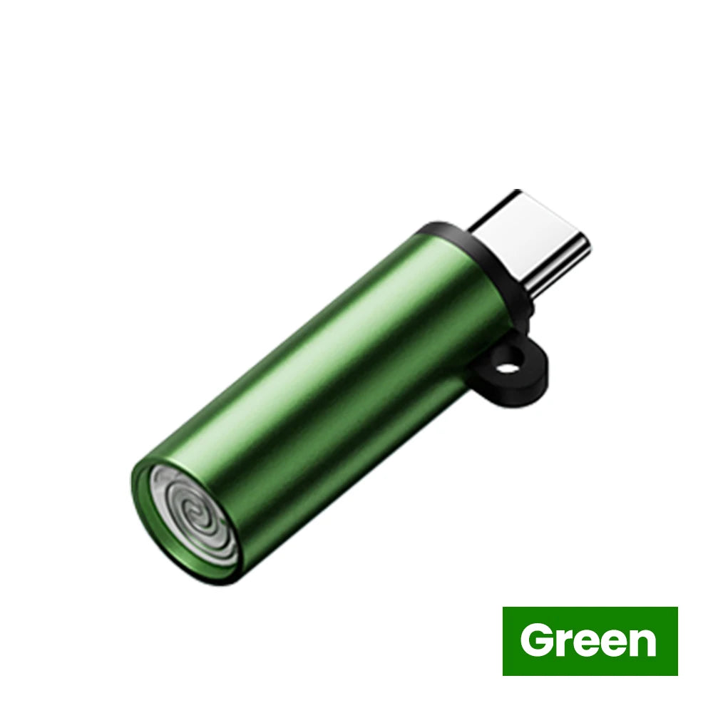 Type C Mini Cigarette Lighter - USB-C Blow-to-Ignite Auto Shut-Off Outdoor Safety Adapter for iPhone 17