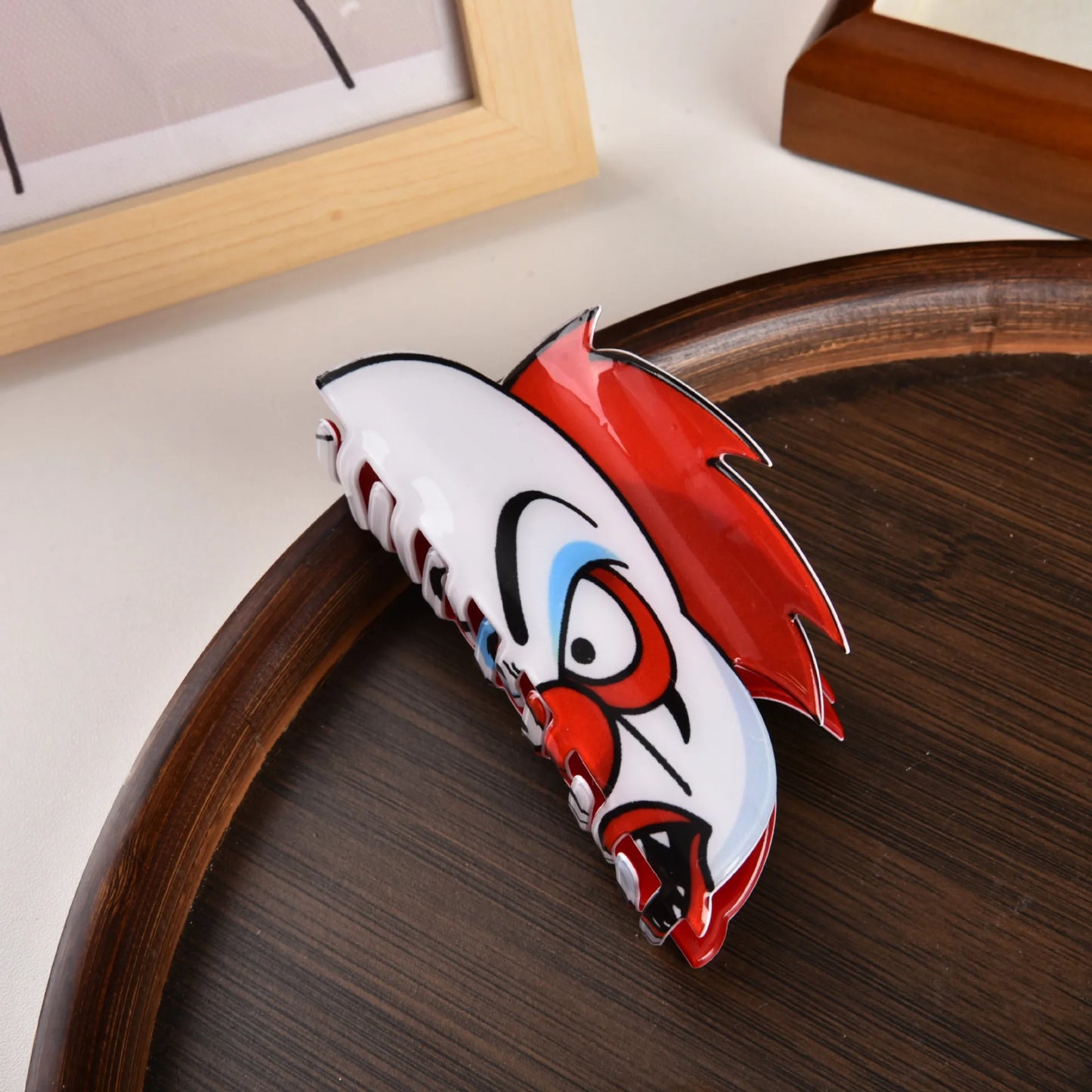 New Horror Series Hair Clips — Acrylic Claw Clips with Clown, Crab, and Shark Designs, Halloween Hair Accessories for Women