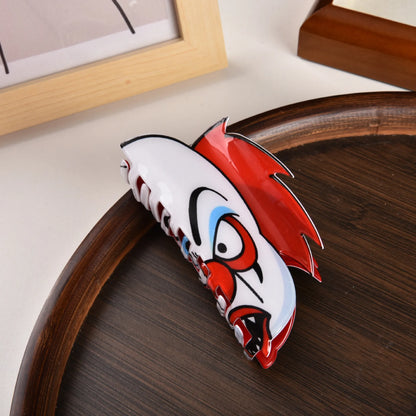 New Horror Series Hair Clips — Acrylic Claw Clips with Clown, Crab, and Shark Designs, Halloween Hair Accessories for Women
