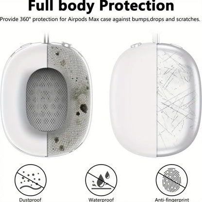 3-in-1 Soft Silicone Shockproof Case for AirPods Max – Anti-Scratch Headphones Skin Protector Cover
