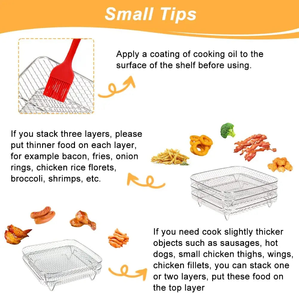 Non-Stick Baking Tray & Frying Pan – Grill Mesh Chips Basket & Baking Dish for Kitchen Use