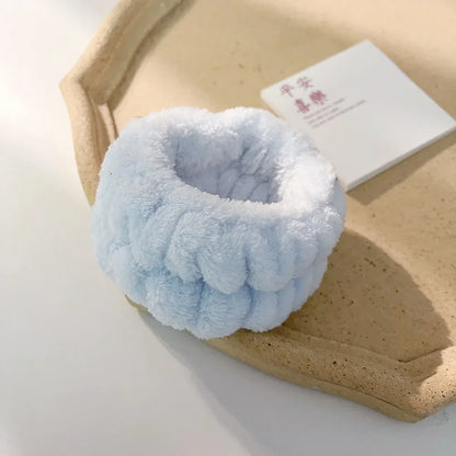 Microfiber Wrist Washband – Absorbent Wrist Sweatband Scrunchies for Women, Face Wash Towel Band, Headband Accessory