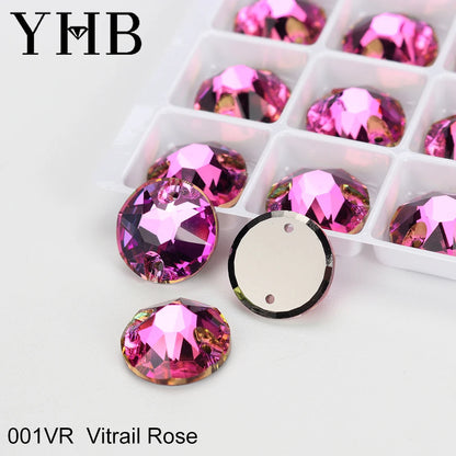 YHB XIRIUS AB Moonlight Glass Crystal — Flatback Sew-On Rhinestones for Garments, Clothes & Bags