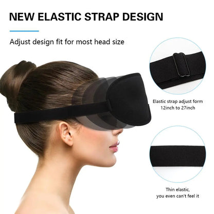 Silk Sleeping Mask - Soft Smooth Eye Cover for Travel, Rest, and Relaxation - Sleep Aid Blindfold