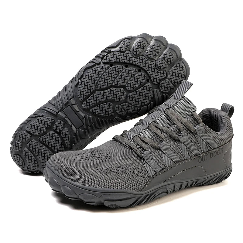 New Plus-Size Hiking & Outdoor Shoes – Wide Fit Barefoot Casual Sneakers for Men & Women