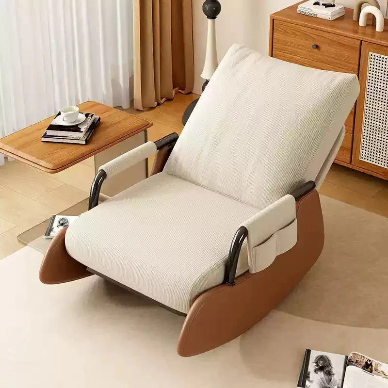 Ergonomic Adjustable Rocking Recliner Chair - Lazy Lounge Seat for Living Room & Balcony