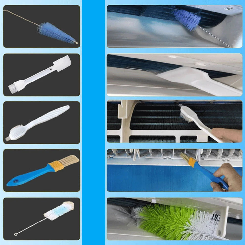 15-Piece Air Conditioner Cleaning Kit — Waterproof Dust Cover & Cleaning Tools, 118cm Protective Bag for AC Maintenance