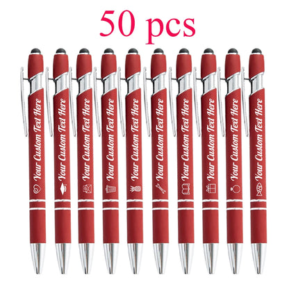 Customized Ballpoint Pen with Stylus - Personalized Metal Name & Logo Pen for Business, Graduation & Gifts