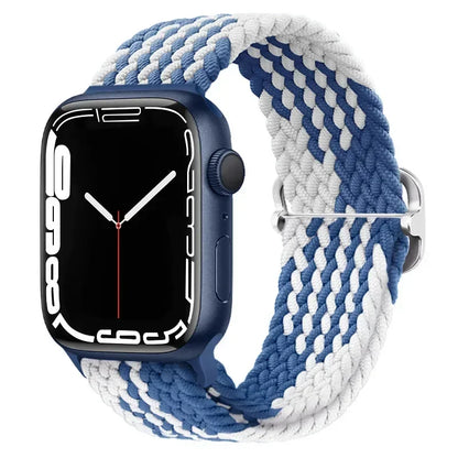 Braided Nylon Apple Watch Band – Adjustable Sport Strap Compatible with Ultra 2, Series 10/9/8/7/6/SE (40–49mm) Wrist Bracelet