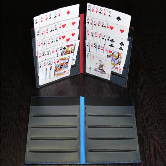 Hands-Free Poker Card Holder - Curved Playing Card Stand Rack for Seniors and Comfortable Card Games