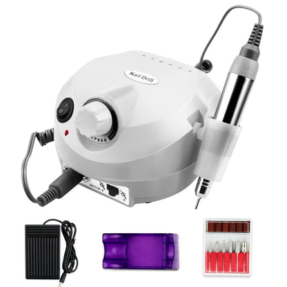35,000/20,000 RPM Electric Nail Drill Machine – Professional Manicure & Pedicure File with Mill Cutter Sets for Nail Tips