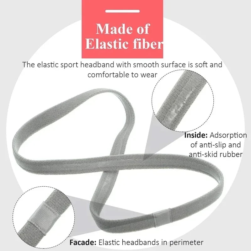 4 Pack Non-Slip Elastic Sports Headbands – Thick Sweatbands for Men & Women, Exercise & Outdoor Use
