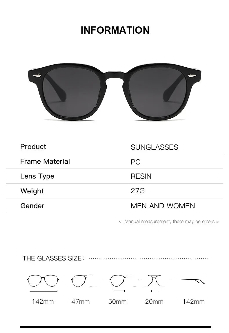 JNPCXI Retro Round Sunglasses – Punk Leopard Rivet Fashion Shades UV400 for Men & Women