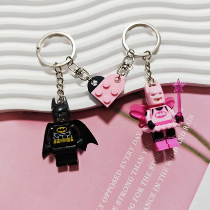 3D Bat Couple Keychain - Handmade Fairy Figure Pendant for Phone, Backpack & Gift Accessories