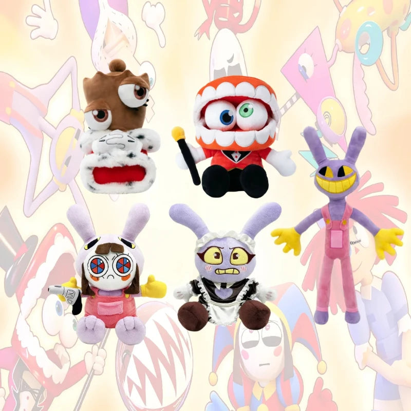Amazing Digital Circus Maid Jax Plush Doll - Magical Rabbit Clown Cartoon Collectible for Fans, Home Decor & Gifts