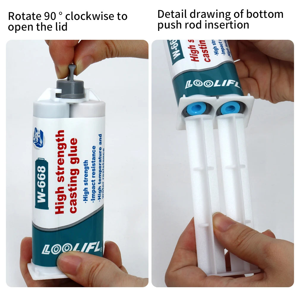 Epoxy Resin AB Glue - Waterproof Fast-Bonding Adhesive for Wood, Plastic, Metal, and DIY Repairs