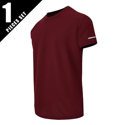 Men’s Summer Quick-Dry Sports T-Shirt – Printed Short Sleeve Loose Fit Athletic Running & Fitness Top for Teens and Adults