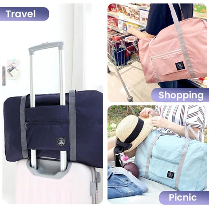 Foldable Travel Duffel Bag – Lightweight Large Capacity Carry-On for Women & Girls, Sports & Weekend Trips