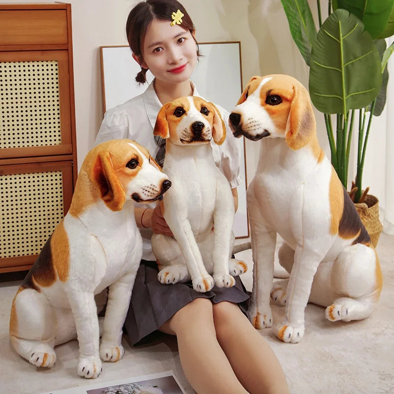 45-65cm Realistic Beagle Plush Toy - Stuffed Dog Doll, Gift, Home Decor & Pet Store Mascot