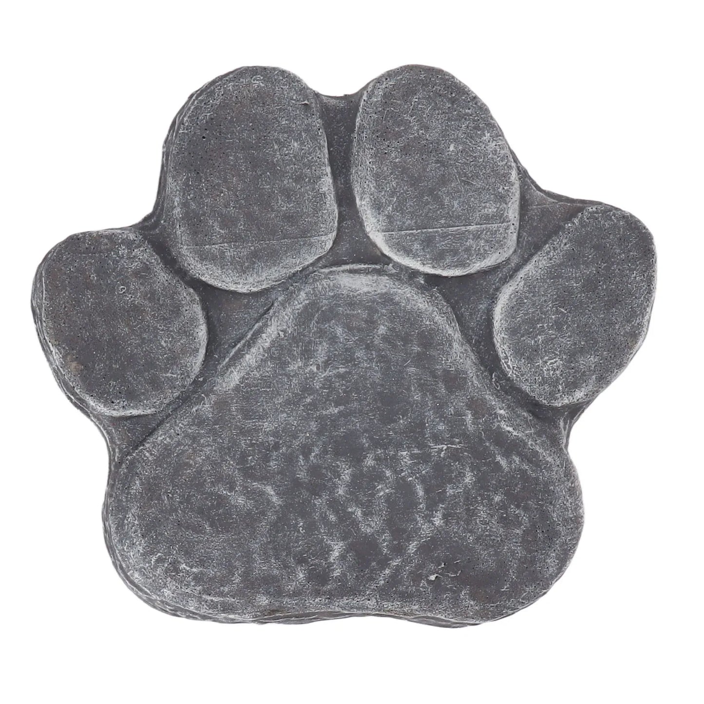 Dog Pawprint Memorial Stone – DIY Lettering Dog Grave Marker Pet Monument for Outdoor Lawn & Patio (15.5x17.5cm)