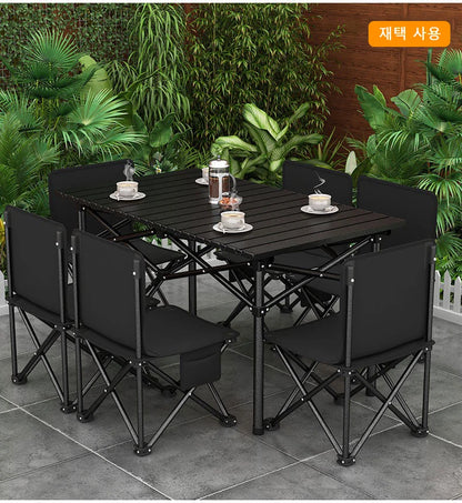 Camping Folding Table & Chair Set – Lightweight, Stable, Easy to Install Outdoor Table for Camping