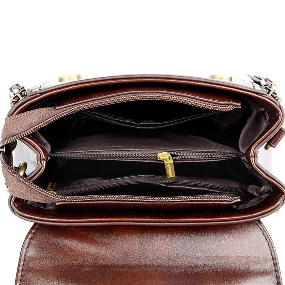 Women’s Soft Leather Top-Handle Bag – Luxury Shoulder Messenger Handbag & High-Quality Purse