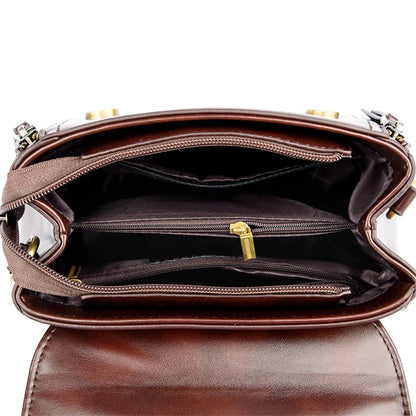 Women’s Soft Leather Top-Handle Bag – Luxury Shoulder Messenger Handbag & High-Quality Purse