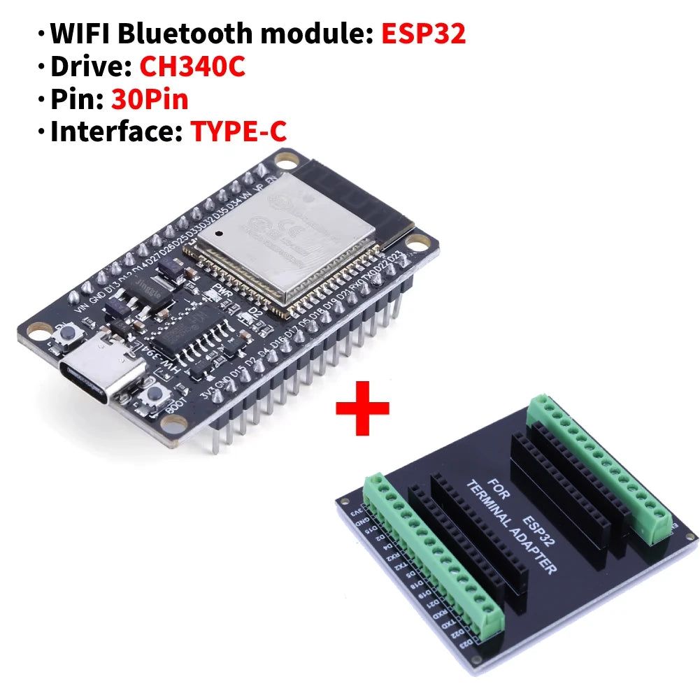 ESP32 32D Development Board - 30-Pin Dual-Core WiFi Bluetooth Wireless Module for Smart Home Projects