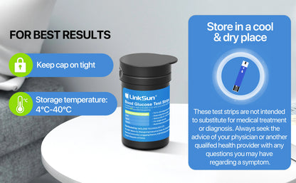 Blood Glucose Test Strips & Lancets - 50 Test Strips and 150 Lancets for G-425-1, G-425-2 & G-425-3 Glucose Meters