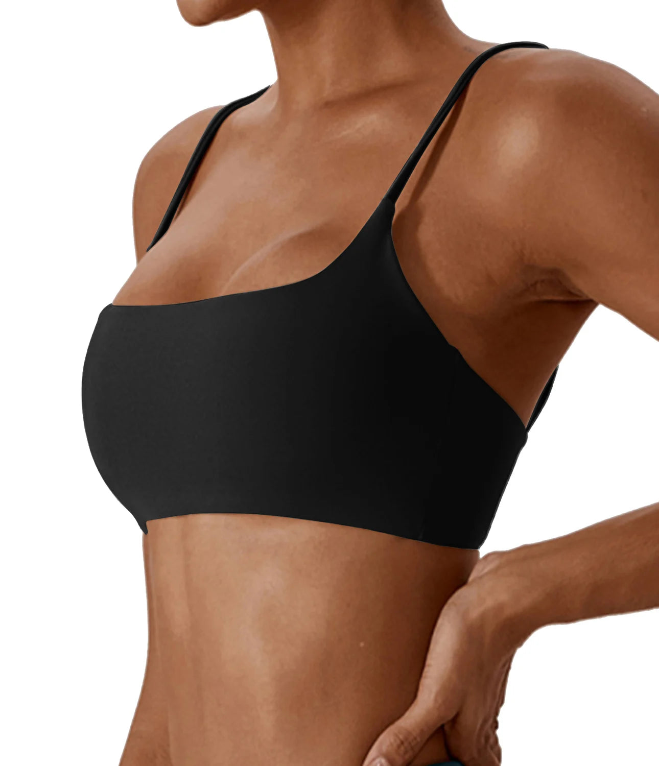 Soft Cross Back Sports Bra - High Quality Women’s Yoga Fitness Top for Running Workout and Activewear