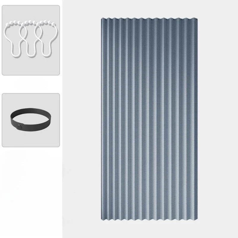 Pleated Accordion Folding Door Curtain – Privacy Panel for Bedroom, Wardrobe, Shoe Rack & Room Partition