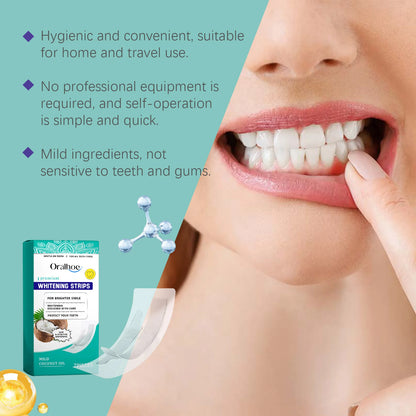 Teeth Whitening Strips - Tooth Stain Removal, Whitening Care, and Fresh Breath Oral Hygiene Treatment