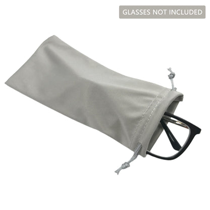 Microfiber Glasses Pouch – Soft Drawstring Eyewear Case 9×18cm, Solid Color Elastic Fabric Organizer