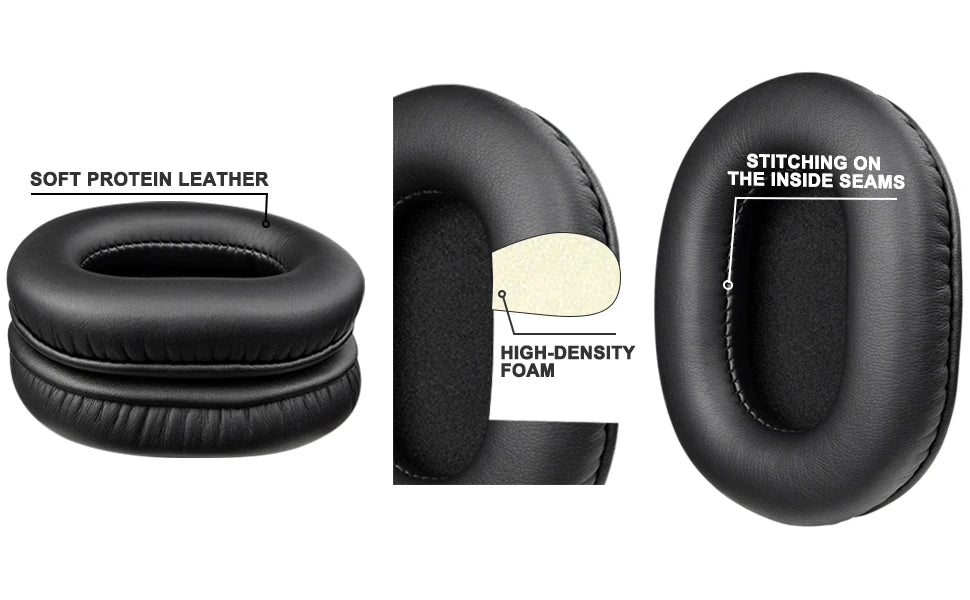 KUTOU Replacement Ear Pads for Audio Technica ATH M50X/M70/M40X/M30X & 7506 – Soft Cushion Covers